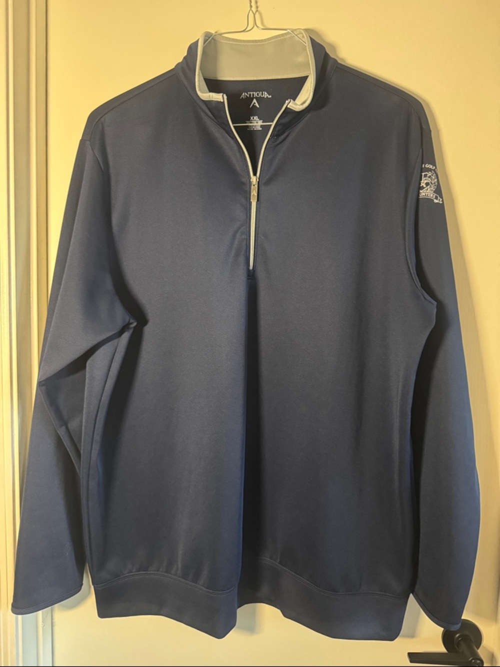 Antigua Navy Pullover with Light Gray Trim
